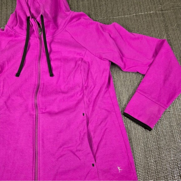 Women's Danskin Now Purple  Size  X Large Full Zip Hoodie Draw String - Picture 3 of 14